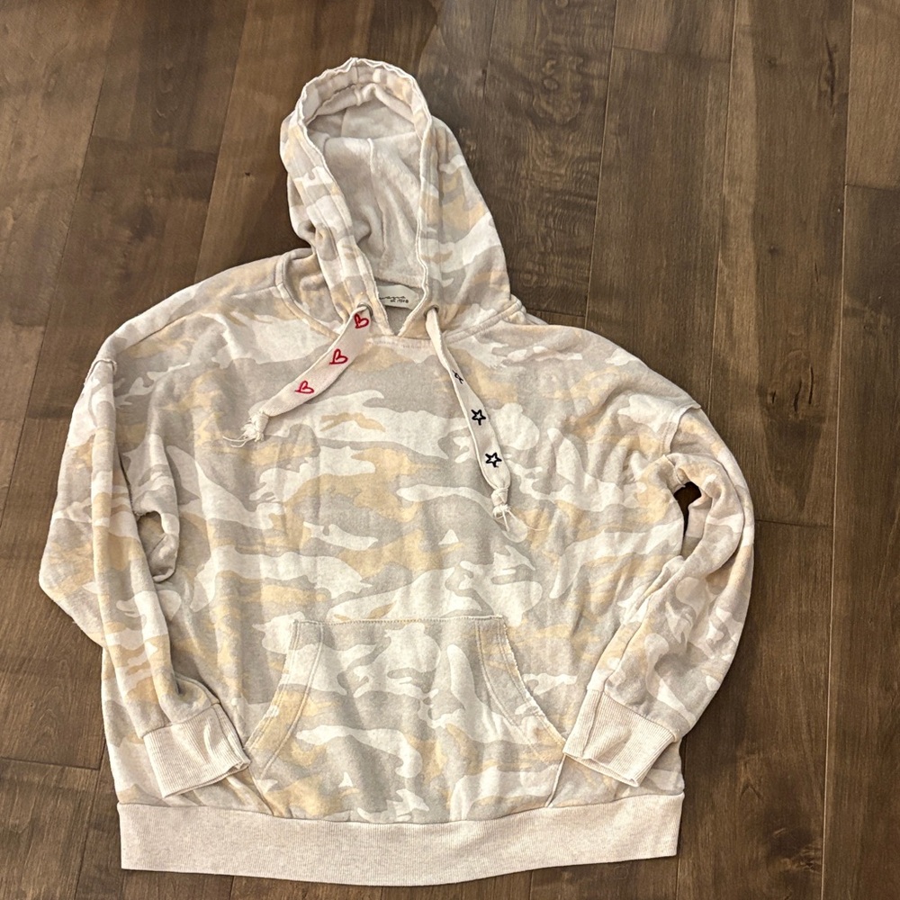Vintage Havana Cream and Tan Camouflage Hoodie